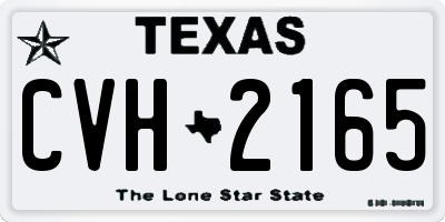 TX license plate CVH2165
