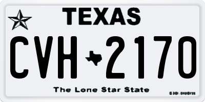 TX license plate CVH2170