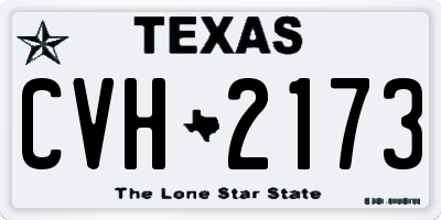 TX license plate CVH2173