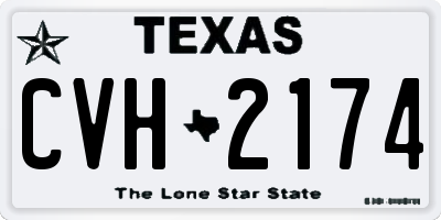 TX license plate CVH2174