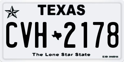 TX license plate CVH2178