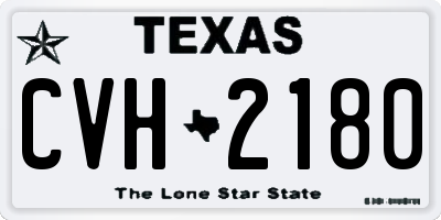 TX license plate CVH2180