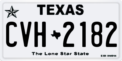 TX license plate CVH2182