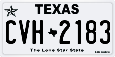 TX license plate CVH2183