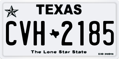 TX license plate CVH2185