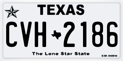 TX license plate CVH2186