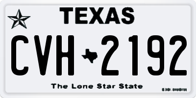 TX license plate CVH2192