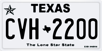 TX license plate CVH2200