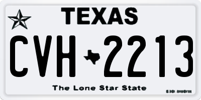 TX license plate CVH2213