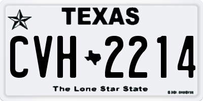 TX license plate CVH2214