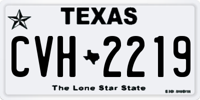 TX license plate CVH2219