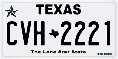 TX license plate CVH2221