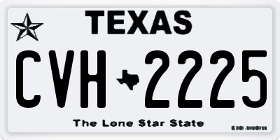 TX license plate CVH2225