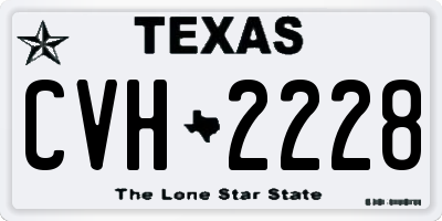 TX license plate CVH2228