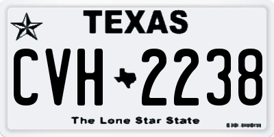 TX license plate CVH2238