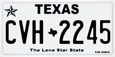 TX license plate CVH2245