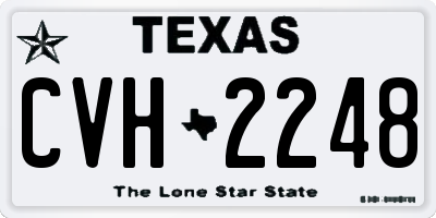 TX license plate CVH2248