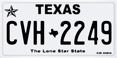 TX license plate CVH2249