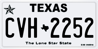 TX license plate CVH2252