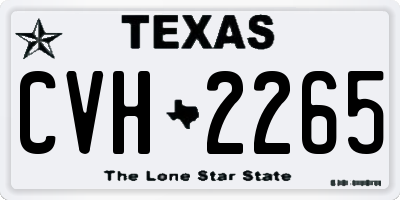 TX license plate CVH2265