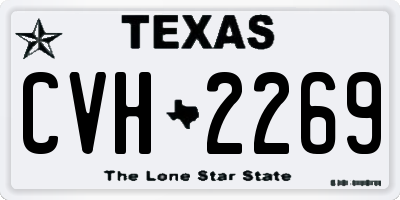 TX license plate CVH2269