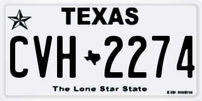 TX license plate CVH2274