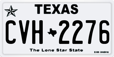 TX license plate CVH2276
