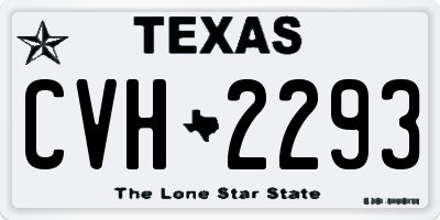 TX license plate CVH2293