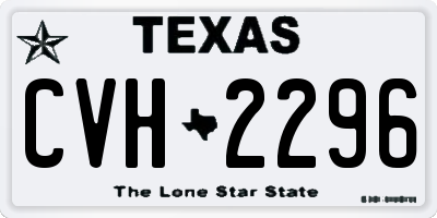 TX license plate CVH2296