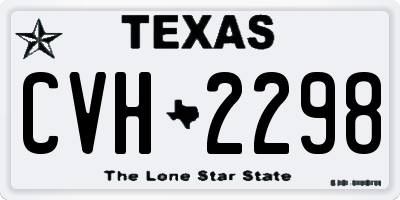 TX license plate CVH2298