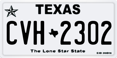 TX license plate CVH2302
