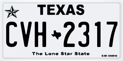 TX license plate CVH2317
