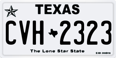 TX license plate CVH2323
