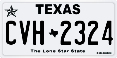 TX license plate CVH2324