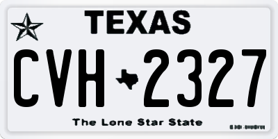 TX license plate CVH2327
