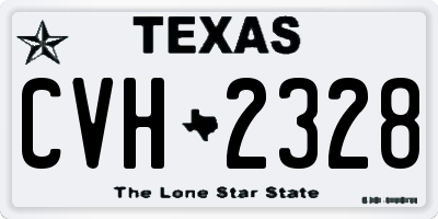 TX license plate CVH2328