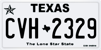TX license plate CVH2329