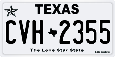TX license plate CVH2355
