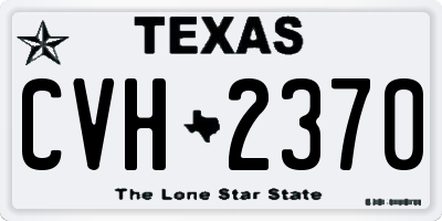 TX license plate CVH2370