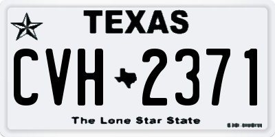 TX license plate CVH2371