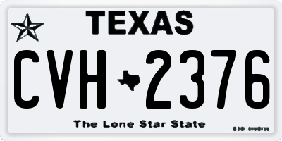 TX license plate CVH2376