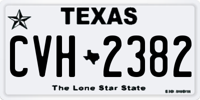 TX license plate CVH2382
