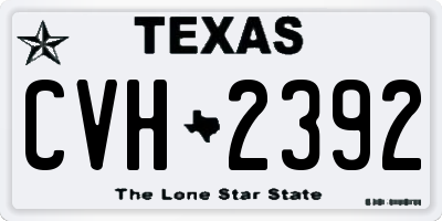 TX license plate CVH2392