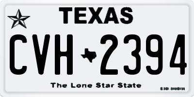 TX license plate CVH2394