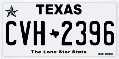 TX license plate CVH2396