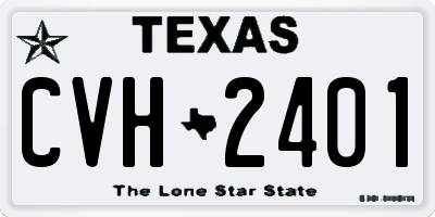 TX license plate CVH2401