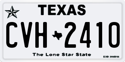 TX license plate CVH2410