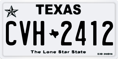TX license plate CVH2412