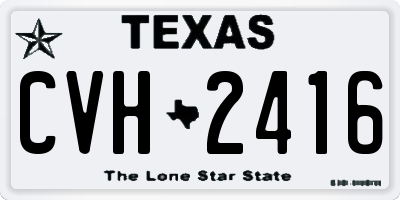 TX license plate CVH2416
