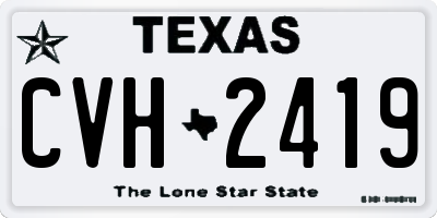 TX license plate CVH2419